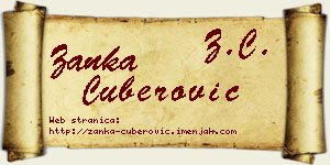 Žanka Čuberović vizit kartica